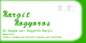 margit mogyoros business card